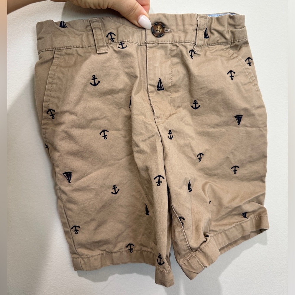 Carters boys toddler sailor anchor khaki chinos shorts